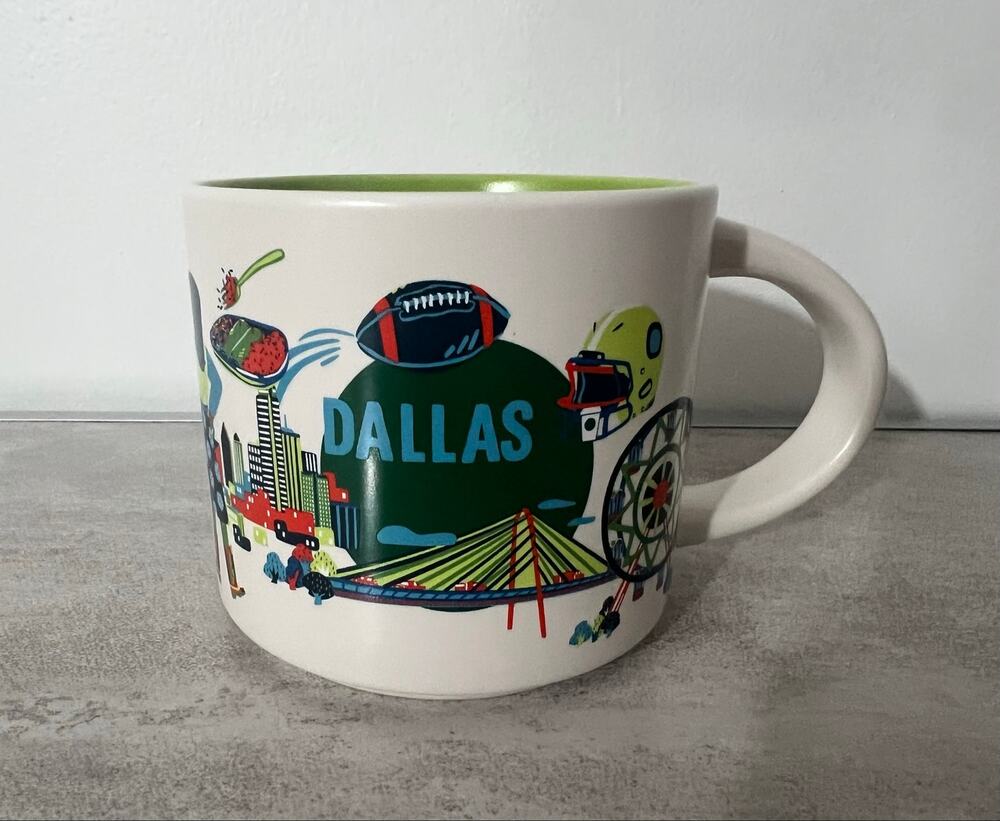 Starbucks "You Are Here" Collection DALLAS, TEXAS 14oz Coffee Mug Cup 2024